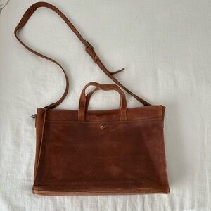 ABLE Brown Leather Bag